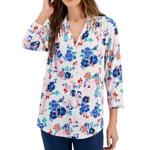 Charter Club 3/4 sleeve top, size M, new with tags.